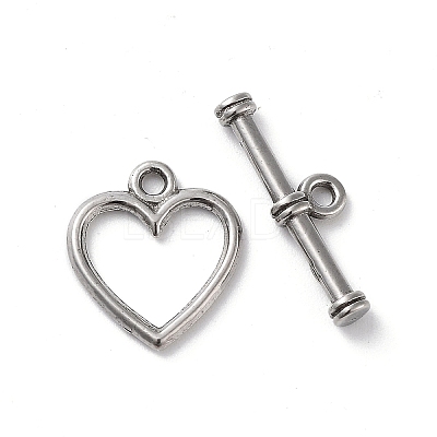 Non-Tarnish 304 Stainless Steel Toggle Clasps STAS-A092-08B-P-1
