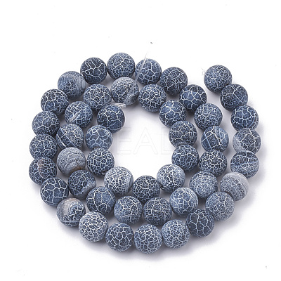 Natural Weathered Agate Beads Strands X-G-R365-8mm-01-1