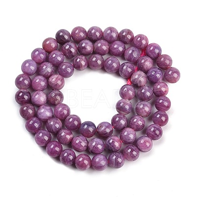 Natural Gemstone Ruby Round Beads Strands G-O017-6mm-06-01-1