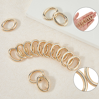 20Pcs Zinc Alloy Spring Gate Rings FIND-SP0004-30G-1