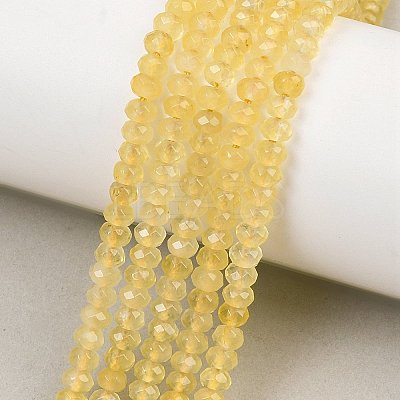 Dyed Natural Malaysia Jade Rondelle Beads Strands X-G-E316-2x4mm-47-1