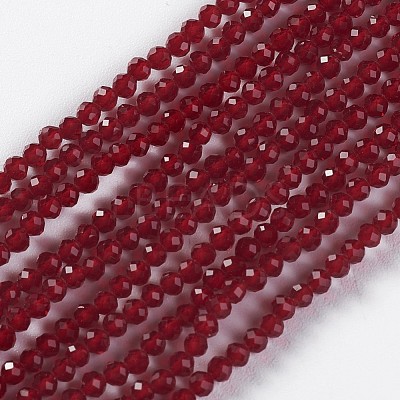Glass Beads Strands EGLA-E057-02B-14-1