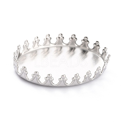 Non-Tarnish 304 Stainless Steel Cabochon Settings STAS-Y001-07B-P-1