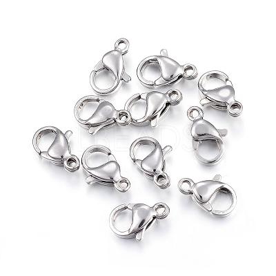 304 Stainless Steel Lobster Claw Clasps STAS-H353-B-02-1