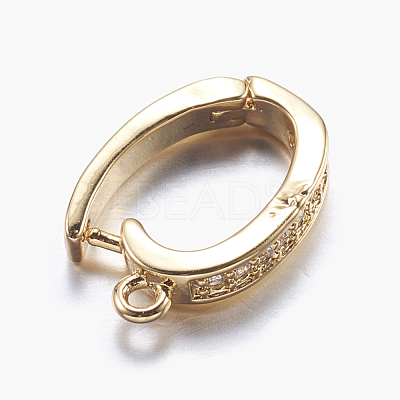 Brass Micro Pave Cubic Zirconia Enhancer Shortener Bails ZIRC-A008-11-01G-1