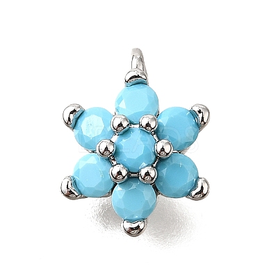 Brass Micro Pave Cubic Zirconia Pendants KK-D356-01B-P-1