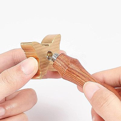 1Pc Brass Stamp Head DIY-OC0008-33B-1