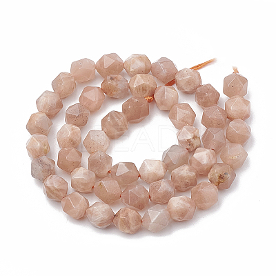Natural Sunstone Beads Strands X-G-S332-6mm-008-1