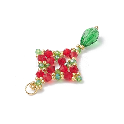 Christmas Glass Pendants PALLOY-MZ01051-02-1