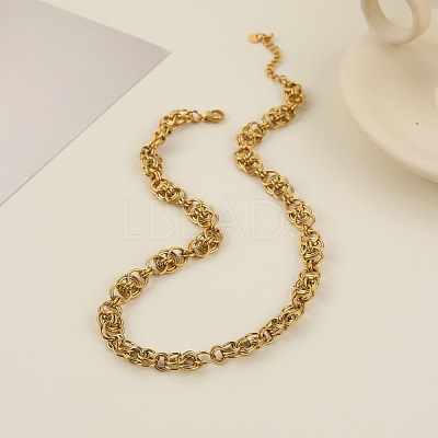 304 Stainless Steel Chain Necklaces for Women SA-CBA4051-08G-1