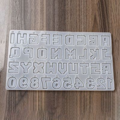 Letter & Number DIY Silicone Pendant Molds DIY-F139-01-1
