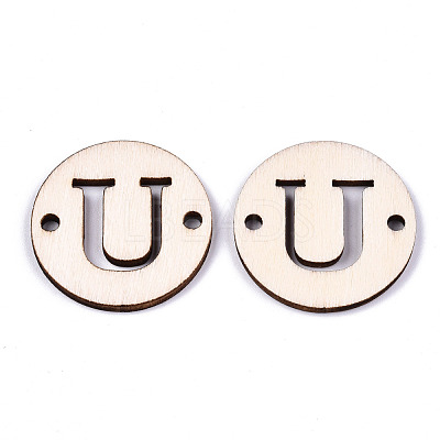 Unfinished Natural Poplar Wood Links Connectors WOOD-S045-140B-01U-1