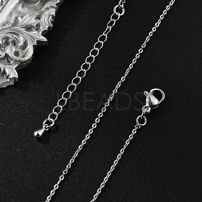 Brass Cable Chain Necklaces Making MAK-P011-01P-1
