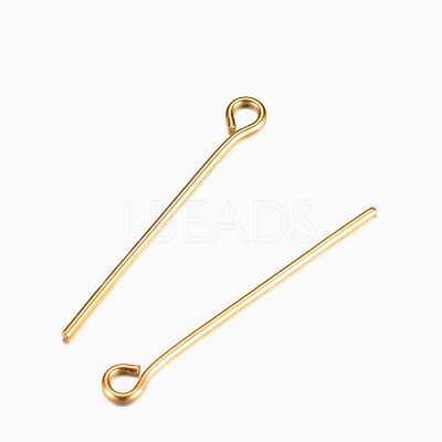 304 Stainless Steel Eye Pins X-STAS-I318-C18-G-1