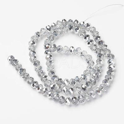 Electroplate Transparent Glass Beads Strands EGLA-A034-T3mm-M16-1