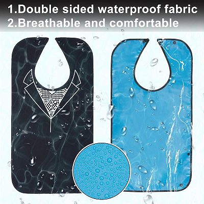Polyester Adult Bibs for Eating AJEW-WH0020-62C-1