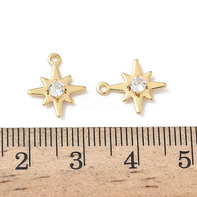 Brass Micro Pave Cubic Zirconia Pendants KK-Z136-43B-G-1