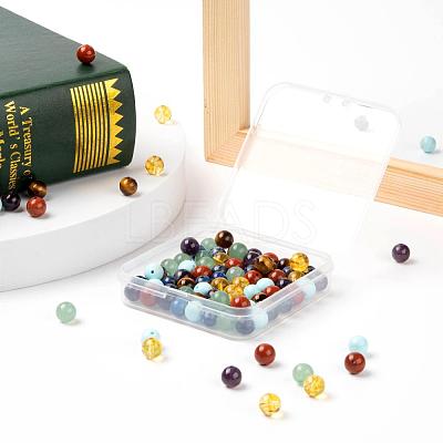 100 Pcs 7 Colors Chakra Yoga Healing Stone Kits G-LS0001-04-1