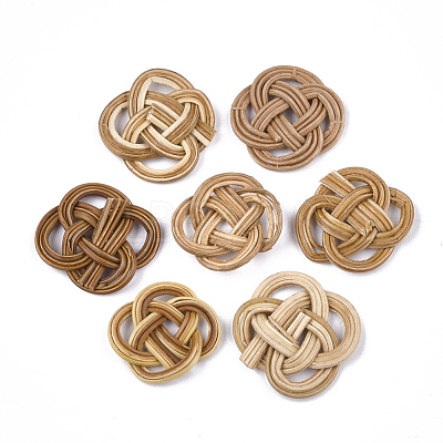 Handmade Reed Cane/Rattan Woven Pendants WOVE-T006-129B-1