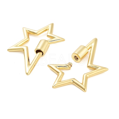 Rack Plating Brass Screw Clasps KK-NH0001-08G-1