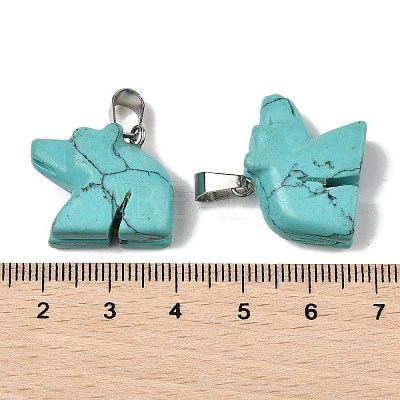 Synthetic Turquoise Pendants G-B127-02P-07-1