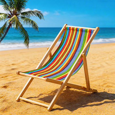 1Pc Stripe Pattern Chair Polycotton Cloth AJEW-GF0015-38I-1