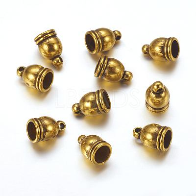 Tibetan Style Cord Ends LS-TIBE-4736-AG-FF-1