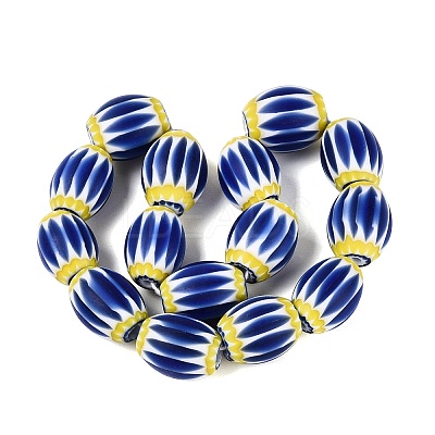 Handmade Millefiori Glass Barrel Beads LS-LA-N002-19B-1