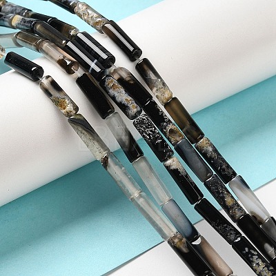 Natural Agate Beads Strands G-E612-B13-1