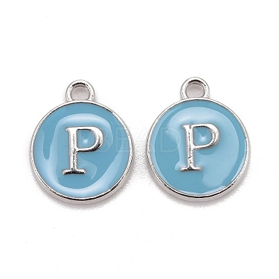 Platinum Plated Alloy Enamel Charms LS-X-ENAM-S118-04P-P-1