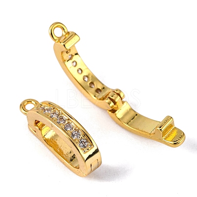 Brass Micro Pave Cubic Zirconia Enhancer Shortener Pendant Bails ZIRC-P007-03G-NR-1