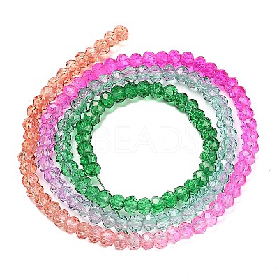 Transparent Painted Glass Beads Strands X-DGLA-A034-T2mm-A03-1