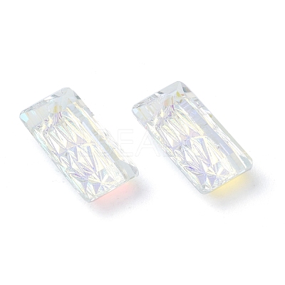 Embossed Glass Rhinestone Pendants GLAA-J101-07A-001AB-1