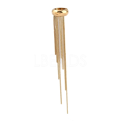 304 Stainless Steel Tassel Cuff Earrings for Women SA-H003-06G-1