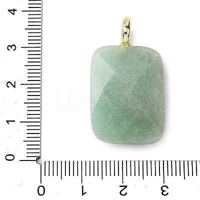 Natural Green Aventurine Faceted Pendants G-B186-01G-03-1