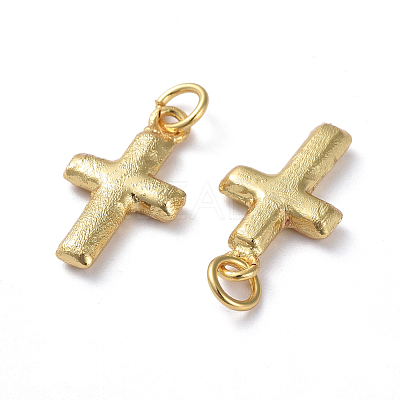 Textured Brass Pendants X-ZIRC-G160-52G-1