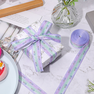 10 Yards Polyester Printed Grosgrain Ribbon OCOR-GF0002-36B-1