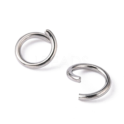 Tarnish Resistant 304 Stainless Steel Open Jump Rings STAS-R049-7x1mm-1