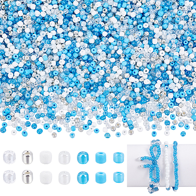 4200Pcs 7 Styles Glass Seed Beads SEED-PH0002-54-1