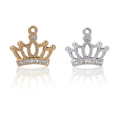 40Pcs 2 Colors Alloy Crystal Rhinestone Pendants FIND-SC0016-45-1