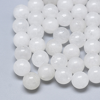 Natural White Jade Beads X-G-T122-25A-10-1