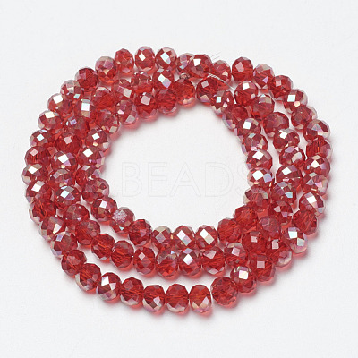Electroplate Glass Beads Strands EGLA-A034-T4mm-J08-1