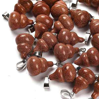 Synthetic Goldstone Pendants G-B127-03P-09-1