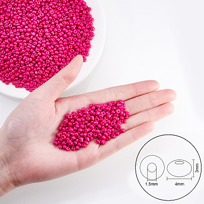 6/0 Baking Paint Glass Seed Beads SEED-OL0002-09-4mm-06-1