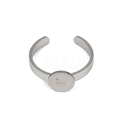304 Stainless Steel Cuff Ring Components STAS-D372-04P-02-1