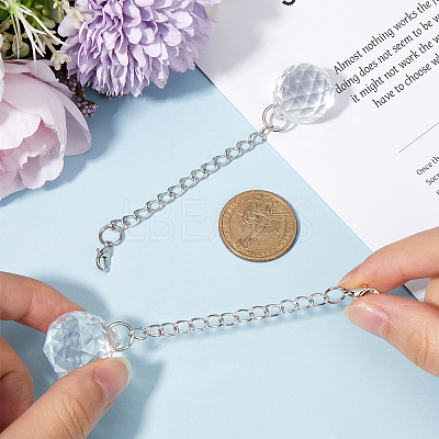 2Pcs Round Resin Pendant Decoration HJEW-SC0001-69-1