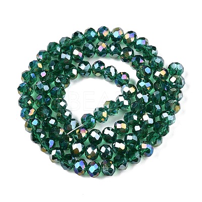 Electroplate Glass Beads Strands EGLA-A044-T6mm-B18-1