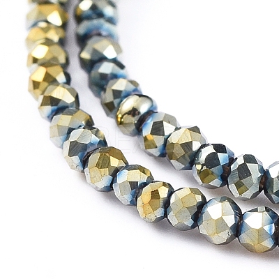 Electroplate Glass Beads Strands X-EGLA-F149-FP-09-1