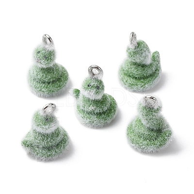 Animal Flocking Resin Pendants LS-RESI-A049-03D-1