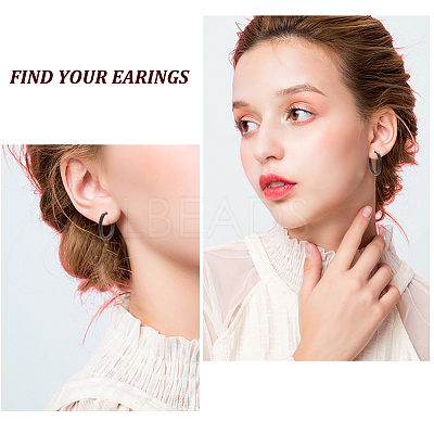 18PCS 3 Size 3 Colors Brass Huggie Hoop Earrings for Women EJEW-AN0003-25-1